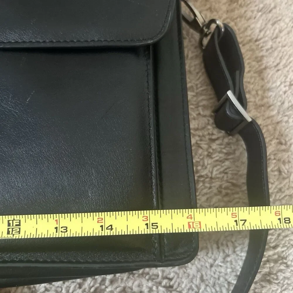 Kenneth Cole Reaction Laptop Briefcase Black Leather Mens Bag